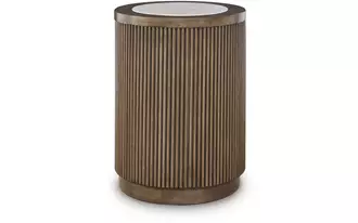 round end table hadonna brown