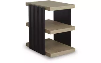 rectangular end table rylandyn black/light brown