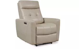 pwr recliner/adj headrest pisgham in sand by ashley