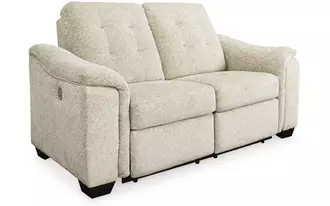 reclining power loveseat beaconfield in sandstone by ashley