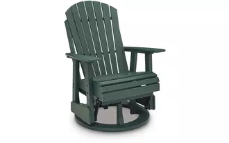 Ashley shell beach swivel glider chair in green