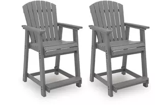 Ashley sanctuary beach barstool (2/cn) in dark gray