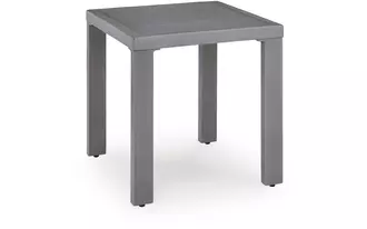 Ashley half moon beach square end table in blue/gray
