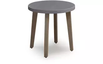 Ashley harmony headlands round end table in natural/gray