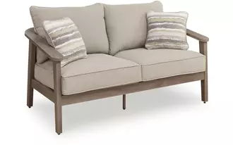 Ashley harmony headlands loveseat w/cushion in natural/gray
