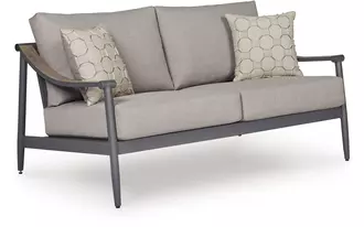Ashley ocean beach loveseat w/cushion in gray