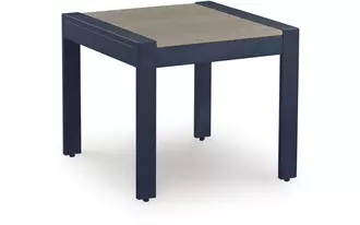 Ashley east beach rectangular end table in navy blue/driftwood