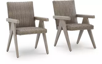 Ashley cliff trails arm chair (2/cn) in beige