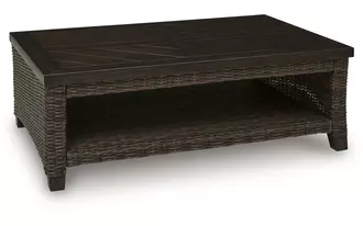 Ashley monterey point rectangular cocktail table in dark brown
