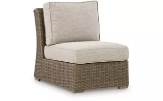 Ashley laguna heights armless chair w/cushion in beige