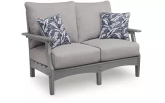 Ashley cove beach loveseat w/cushion in gray