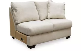 Ashley carnaby armless loveseat in linen