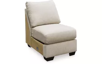 Ashley carnaby armless chair in linen