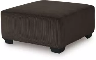 Ashley kimlee oversized accent ottoman in chocolate