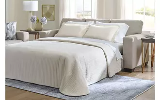 queen sofa sleeper deltona in parchment by ashley