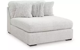 oversized armless chaise cuddle plush arctic