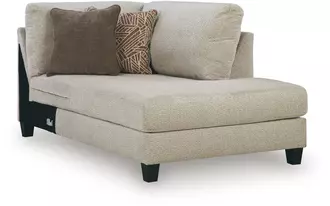 Ashley steelwater retreat raf corner chaise in latte