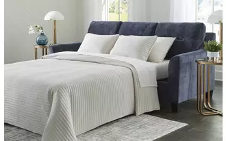 queen sofa chaise sleeper amity bay in ink by ashley