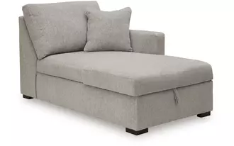 Ashley modmax luxe raf corner chaise w/storage in flint