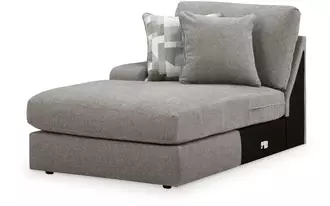Ashley lindon laf corner chaise in smoke