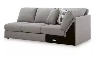 Ashley lindon raf armless loveseat w/wedge in smoke