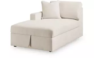 Ashley modmax laf corner chaise w/storage in oyster