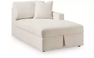 Ashley modmax raf corner chaise w/storage in oyster