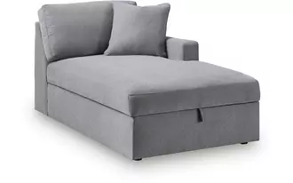 Ashley modmax raf corner chaise w/storage in granite