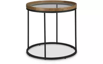 round end table noraluna medium brown
