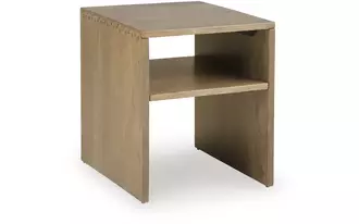 rectangular end table ella grove rich brown