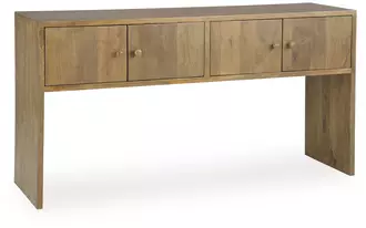 Ashley ella grove console in rich brown