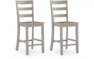 Ashley harperfeld barstool (2/cn) in natural/gray