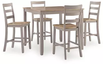 Ashley harperfeld drm counter table set (5/cn) in natural/gray