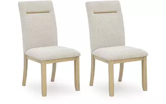 Ashley lasinger dining uph side chair (2/cn) in light brown