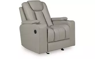Ashley elevate edges glider recliner in coin