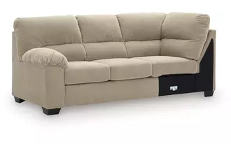 Ashley simplejoy laf sofa w/corner wedge in sand