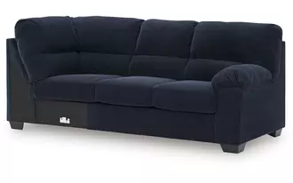 Ashley simplejoy raf sofa w/corner wedge in navy