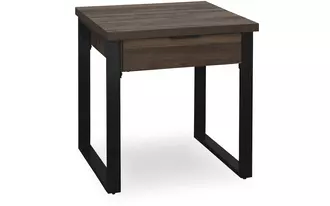Ashley wickman falls square end table in dark brown