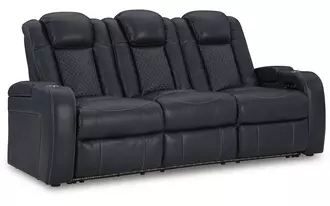 Ashley  pwr rec sofa with adj headrest in 