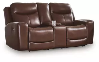 Ashley  pwr rec loveseat/con/adj hdrst in 
