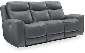 Ashley  pwr rec sofa with adj headrest in 