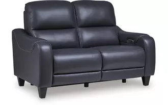 Ashley  pwr rec loveseat/adj headrest in 