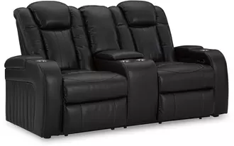 Ashley  pwr rec loveseat/con/adj hdrst in 