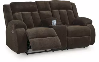 dbl rec pwr loveseat w/console  