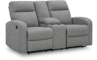 dbl rec loveseat w/console  