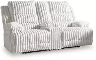 dbl rec pwr loveseat w/console  