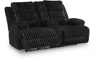 dbl rec pwr loveseat w/console  