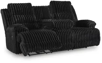rec pwr sofa w/drop down table  