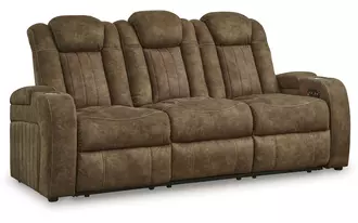 pwr rec sofa with adj headrest  