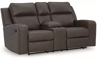 dbl rec loveseat w/console  